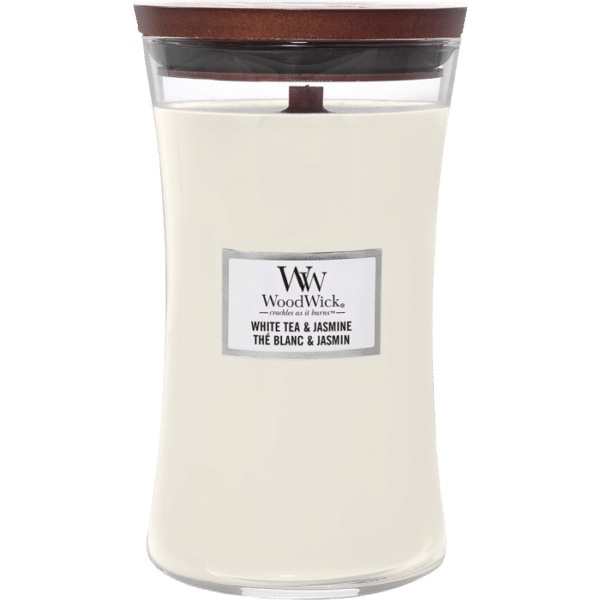 Woodwick Large Hourglass White Tea & Jasmine 610 g