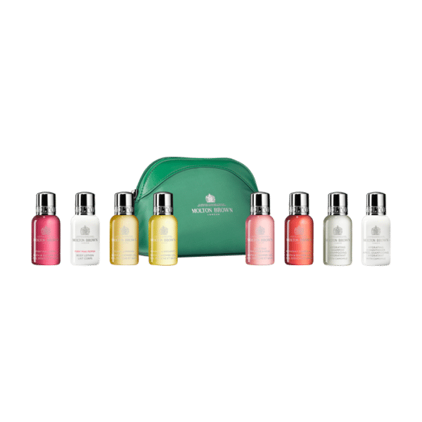 Molton Brown The Elegant Escapist Body & Hair Mini Travel Bag 8 Artikel im Set